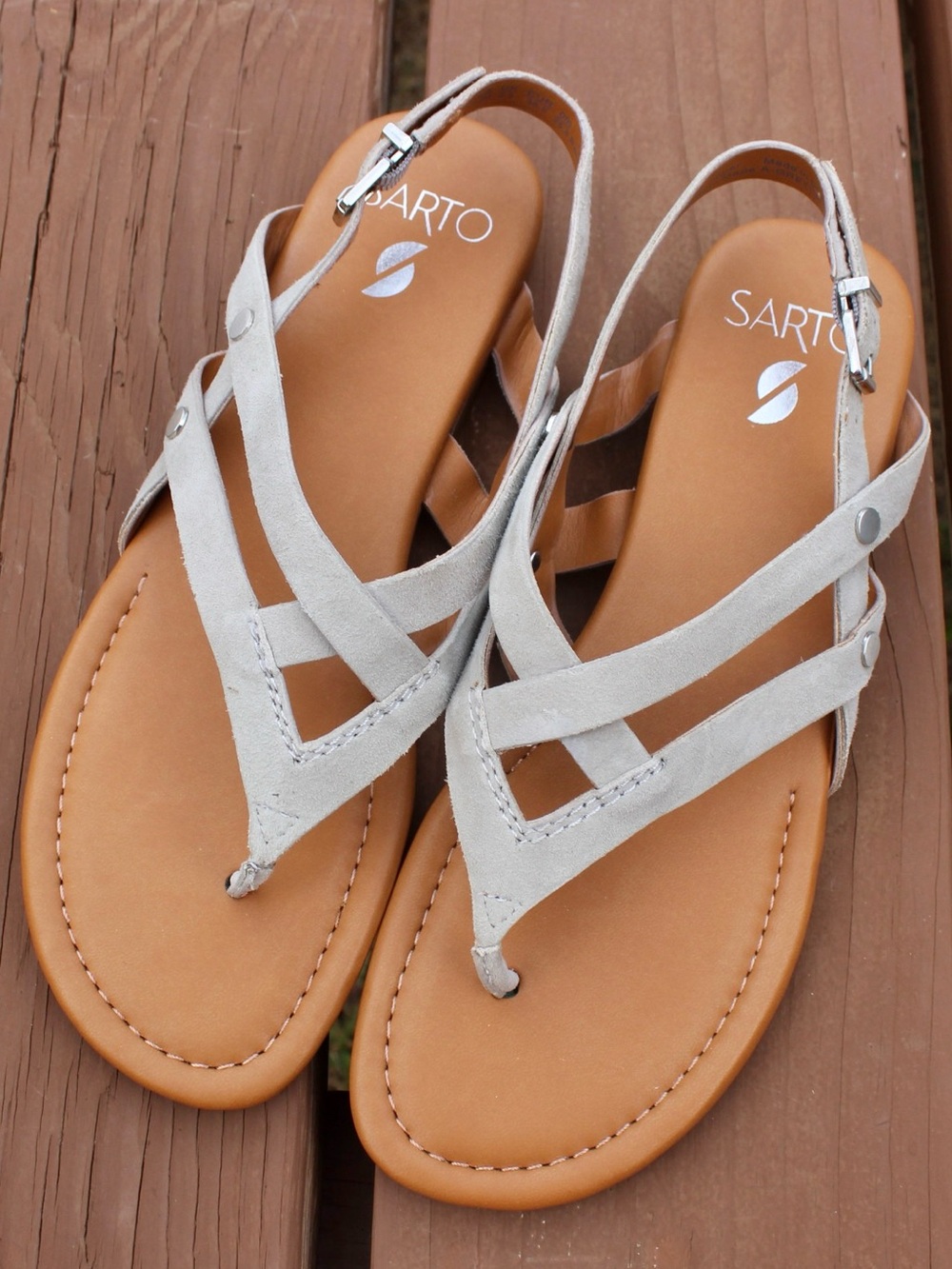 Franco Sarto Gretchen Flat Sandals Women's Sz 8.5